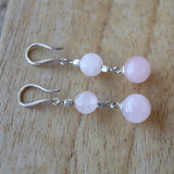 Boucles d’oreilles quartz rose