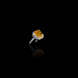 Bague en citrine 
, argent 925. Bague Soleil d'Or