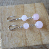 Boucles d’oreilles quartz rose