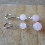 Boucles d’oreilles quartz rose