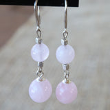 Boucles d’oreilles quartz rose