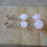 Boucles d’oreilles quartz rose