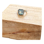 Bague topaze carre