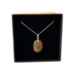 Pendentif "ovale unakite "