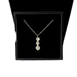 Pendentif " 3 boules cristal de roche"
