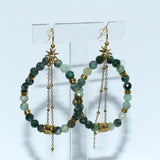 đź’• Boucles d'oreilles avec bague en turquoise Afrique đź’•