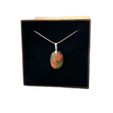 Pendentif "ovale unakite "
