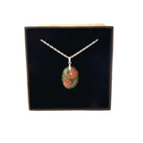 Pendentif "ovale unakite "