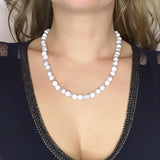 Collier howlite et cristal de roche
