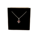 Pendentif fleur de quartz strawberry