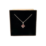 Pendentif fleur de quartz strawberry