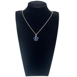 Pendentif fleur en sodalite