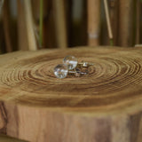 Boucles d'oreilles en cristal de roche 6mm