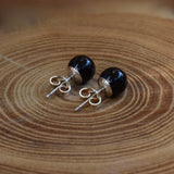 Boucles d'oreilles onyx "8mm"