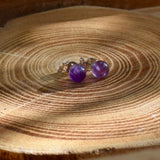 Boucles d'oreilles améthyste " 6 mm "