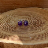 Boucles d'oreilles améthyste " 6 mm "