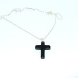 Collier " croix agate "