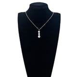 Pendentif " 3 boules cristal de roche"