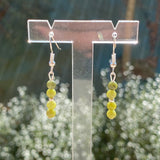 Boucles d'oreilles en jade verte