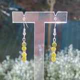 Boucles d'oreilles en jade verte