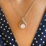 Pendentif " quartz rose "