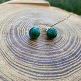Boucles d'oreilles en malachite "8mm"