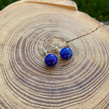 Boucles d'oreilles en lapis lazuli 8mm