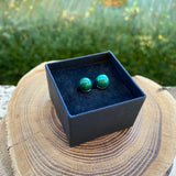 Boucles d'oreilles en malachite "8mm"