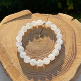 Bracelet en cristal de roche craquelé