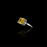 Bague en citrine 
, argent 925. Bague Eclat Solaire
