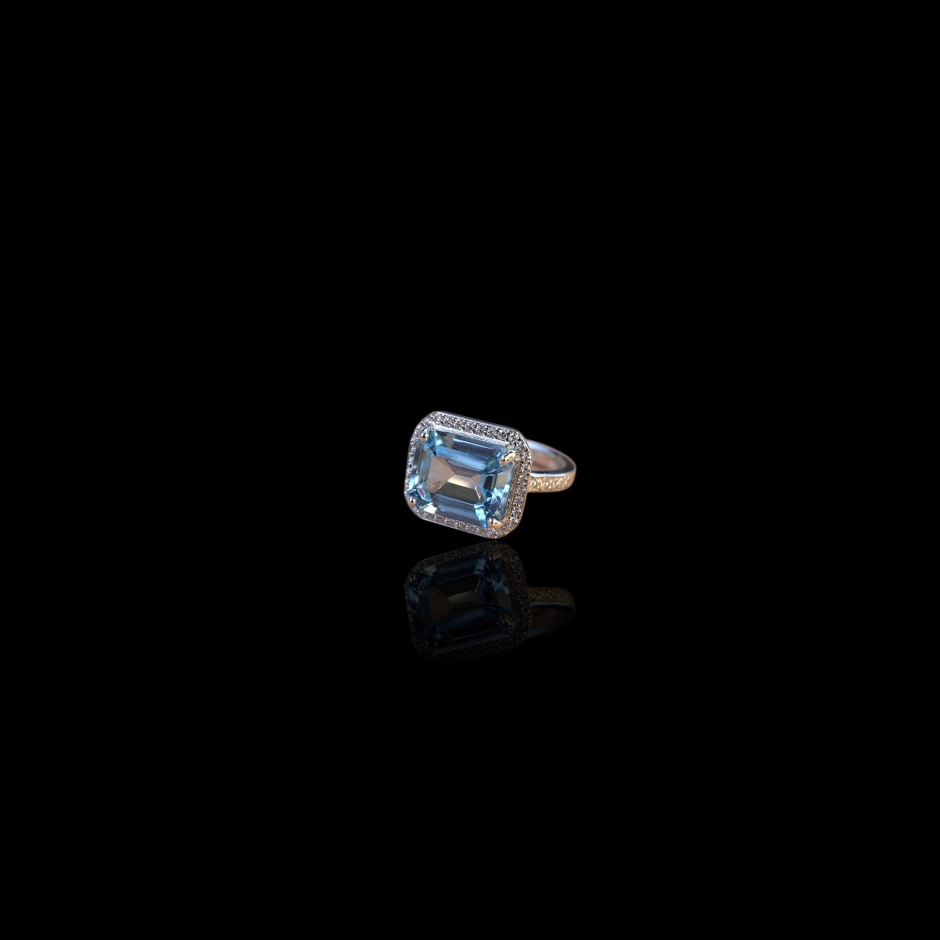 Bague "Eclat d'Azur" bague en topaze et zirconium argent 925