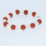 Jaspe rouge avec cristal craquelé