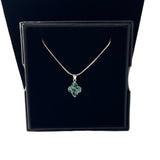 Pendentif fleur turquoise d'Afrique