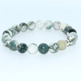 Bracelet d'agate tree/ mousse verte