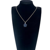 Pendentif fleur en sodalite