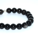 Obsidienne reflet argenté