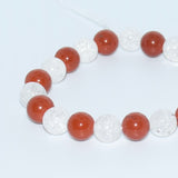 Jaspe rouge avec cristal craquelé
