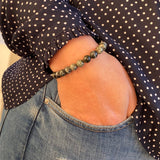 Bracelet en jaspe vert zèbre