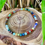 Bracelet de cheville pierres mixtes