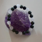 Bracelet en jaspe kambala et cristal de roche craquelé